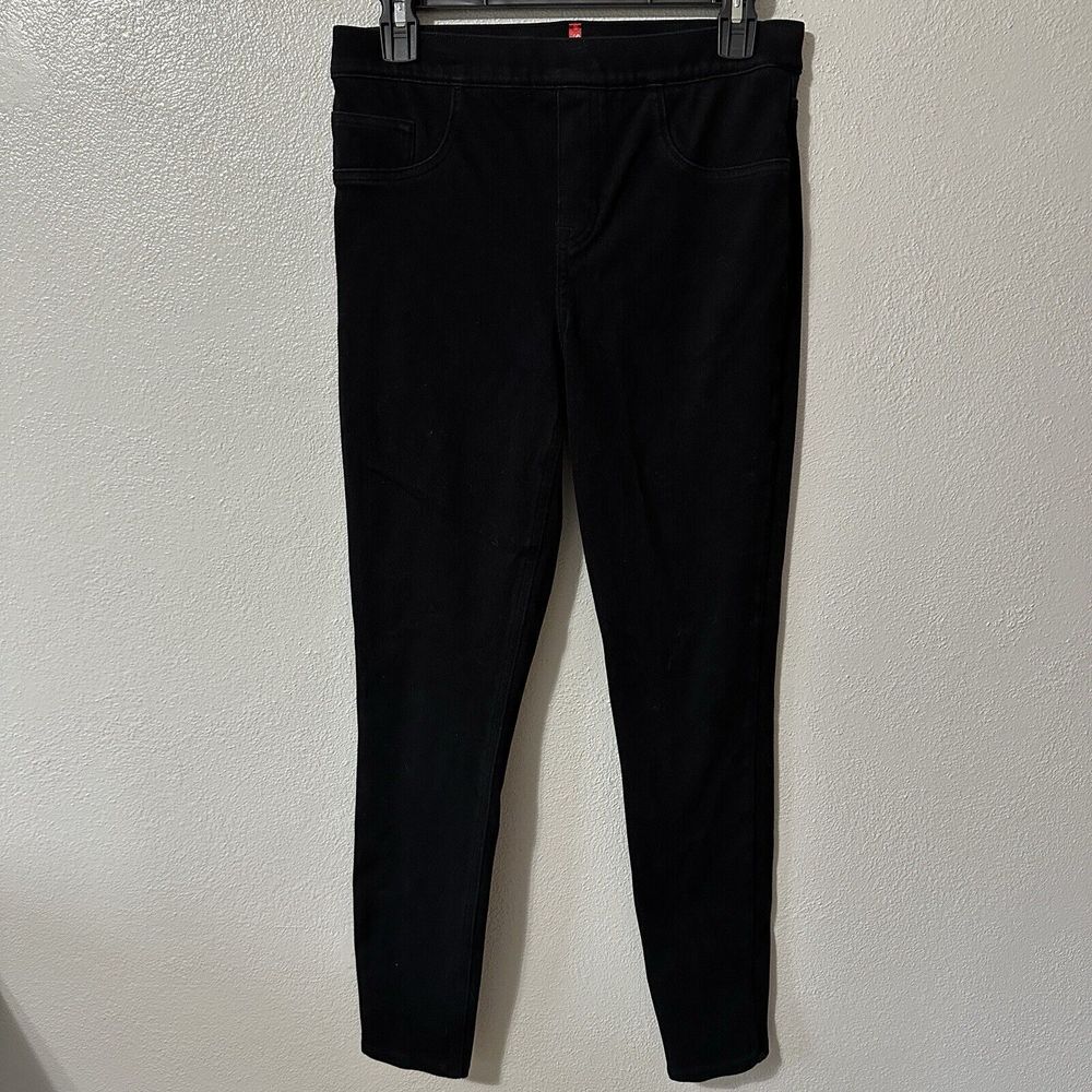 Spanx Jean-ish Ankle Leggings Jeans Women's Size Medium Black Stretch Pull On